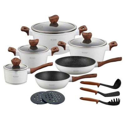 Набір кухонного посуду Edenberg EB-5622 з мармуровим антипригарним покриттям з 15 предметів 