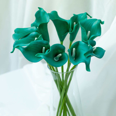 Калла на ніжці штучна В-21 см Упаковка 10 шт. Колір: зелений 