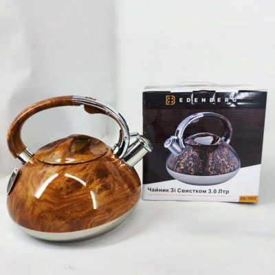 Чайник зі свистком Edenberg EB-1959 3л із капсульним дном Brown 