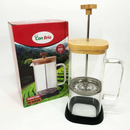 Френч-прес Con Brio CB-6680W 800 мл, Френч-прес з ручкою, Френч-прес для кави, Френч-прес для чаю