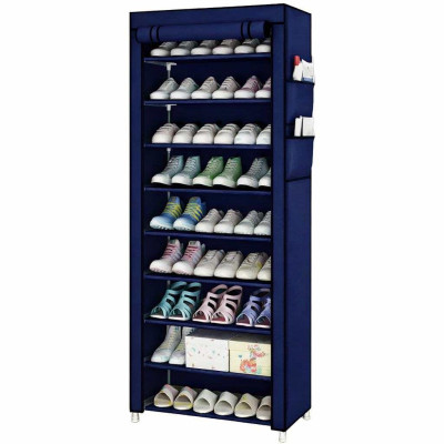 Шафа тканинна з полицями для одягу та взуття (58x30x158 см) Blue 