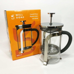 Френч-прес Well Done WD-8018B з ручкою soft-touch 800 мл, Китайський заварник чайник для заварювання трав