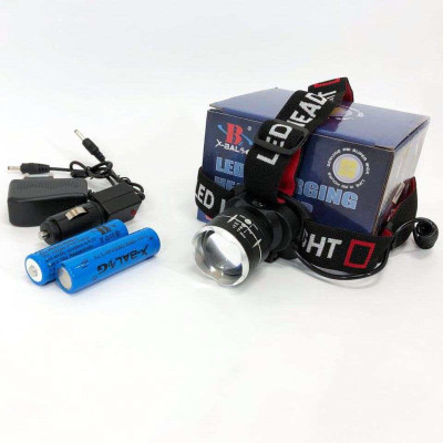 Налобний ліхтар X-Balog BL-T09B-P90, потужний тактичний ліхтар на голову, водонепроникний 