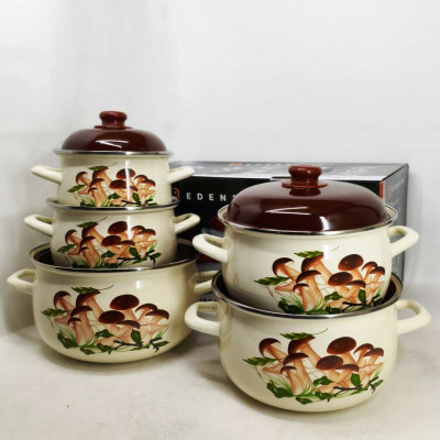 Набір емальованих каструль Edenberg EB-1880 5 шт з товстим дном Набір емальованих каструль Edenberg EB-1880 5 шт з товстим дном