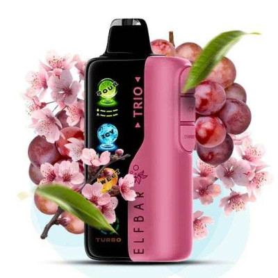 Elf Bar Trio 40000. Сакура Виноград (Sakura Grape) Elf Bar Trio 40000. Сакура Виноград (Sakura Grape)