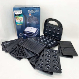 Електрична бутербродниця мультимейкер 8 в 1 Rainberg RB-2283 3000Вт із змінними насадками Електрична бутербродниця мультимейкер 8 в 1 Rainberg RB-2283 3000Вт із змінними насадками