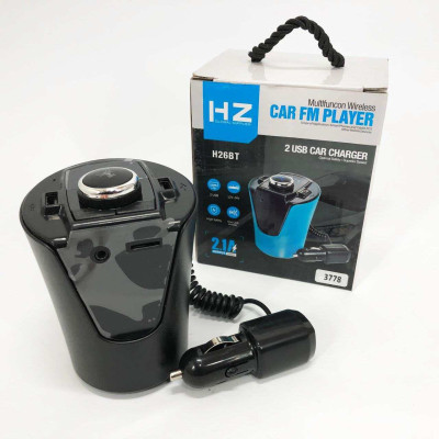 Автомобільний FM-трансмітер модулятор HZ FM MOD H26+BT (BX6) живлення від прикурювача з Bluetooth Автомобільний FM-трансмітер модулятор HZ FM MOD H26+BT (BX6) живлення від прикурювача з Bluetooth