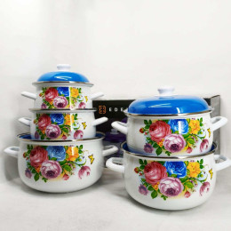 Набір емальованих каструль Edenberg EB-1879 10 предметів
