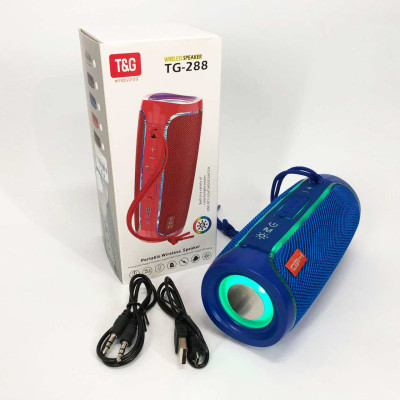 Портативна колонка Bluetooth з LED підсвічуванням TG288 бездротова колонка портативна потужна. Колір: синій Портативна колонка Bluetooth з LED підсвічуванням TG288 бездротова колонка портативна потужна. Колір: синій