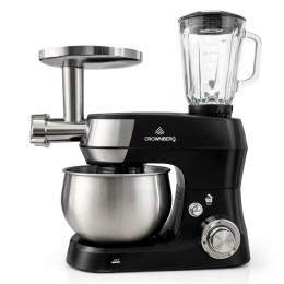 Кухонний комбайн 3в1 Crownberg CB-3409 з блендером та м'ясорубкою 2600 Вт машина тістоміс планетарний 5л