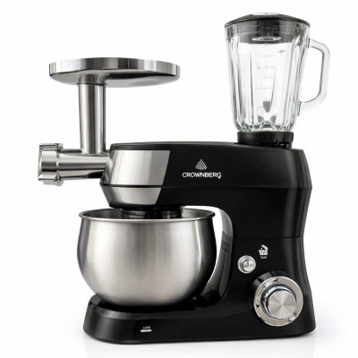 Кухонний комбайн 3в1 Crownberg CB-3409 з блендером та м'ясорубкою 2600 Вт машина тістоміс планетарний 5л 