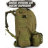 Рюкзак тактичний 55л з трьома підсумками! Якісний штурмовий для походу подорожей великий рюкзак баул 