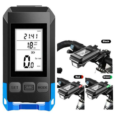 Велофара з комп'ютером та сигналом MT-088-T6, 450Lum, 18650 (2200mAh), кнопка, Освітлення для велосипеда 