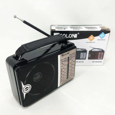 Радіоприймач портативне радіо Golon RX-606 від мережі та на батарейках приймач ретро колонка fm акустична 