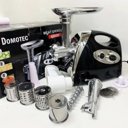 М'ясорубка електрична DOMOTEC MS-2025 3 в 1 4800 Вт із соковижималкою, терками, шатківниками та реверсом М'ясорубка електрична DOMOTEC MS-2025 3 в 1 4800 Вт із соковижималкою, терками, шатківниками та реверсом