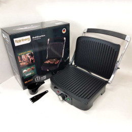 Гриль притискний Rainberg RB-5413 терморегулятор антипригарний 3200 Вт нержавіюча сталь Гриль притискний Rainberg RB-5413 терморегулятор антипригарний 3200 Вт нержавіюча сталь