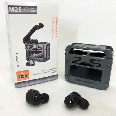 Бездротові навушники M25, Bluetooth 5.3, механічні армовані подвійного режиму ігрові 