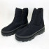 Челсі жіночі 38р 24см чорні, Черевики жіночі утеплені флісом, Базарні жіночі теплі чоботи 