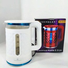 Електрочайник скляний Edenberg EB-83559 2.3л 1500Вт White