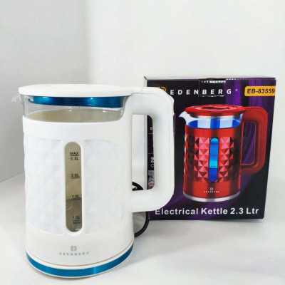 Електрочайник скляний Edenberg EB-83559 2.3л 1500Вт White 