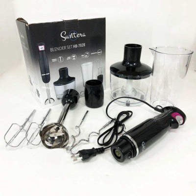 Блендер Suntera HB-702B, 800 Вт, ручний занурювальний блендер, електричний блендер, потужний блендер 