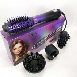 Фен-щітка стайлер VGR V-484 4 в 1. Колір: фіолетовий Фен-щітка стайлер VGR V-484 4 в 1. Колір: фіолетовий