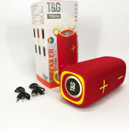 Портативна Bluetooth колонка TG654 8W з підсвічуванням, блютуз колонка для вулиці. Колір: червоний Портативна Bluetooth колонка TG654 8W з підсвічуванням, блютуз колонка для вулиці. Колір: червоний