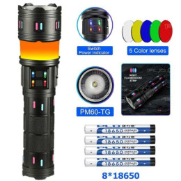 Ліхтар AK178 PM60-TG+COB 8x18650
