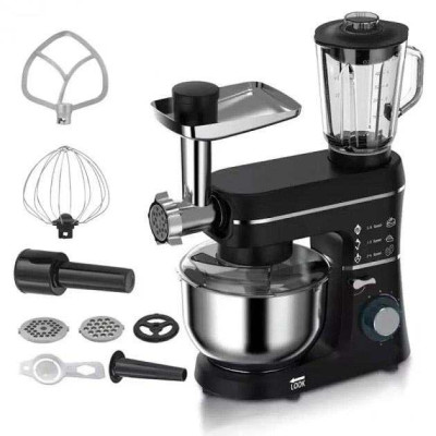 Кухонний комбайн Domotec 6676B 5в1 10L 1400W міксер/блендер/м'ясорубка, Стаціонарний планетарний тістоміс 