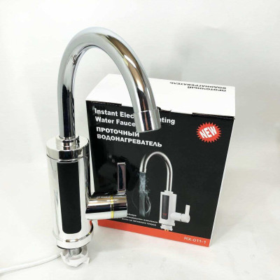 Проточний водонагрівач Delimano RX-0111c LCD дисплеєм 3кВт Кран електричний нижнє підключення 