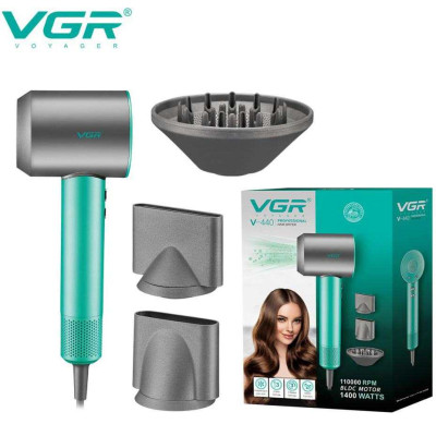Фен професійний VGR V-440. Колір: зелений Фен професійний VGR V-440. Колір: зелений