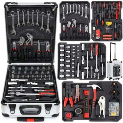 Професійний набір інструментів Tools Set KRAFFTEC у валізі з тріскачкою із 408 предметів Професійний набір інструментів Tools Set KRAFFTEC у валізі з тріскачкою із 408 предметів