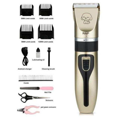 Машинка для стрижки собак і котів триммер машинки для грумінгу RAF R.436 набір для стрижки тварин 