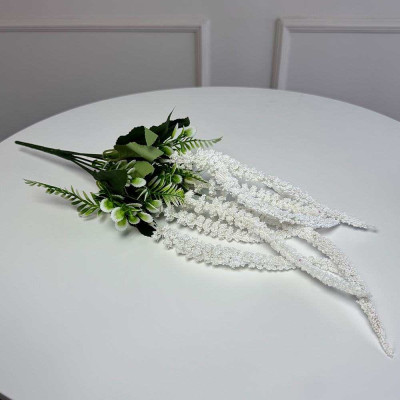 Гілка амаранту штучна 5шт/уп. Колір: білий 