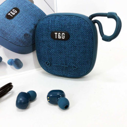 Колонка-Bluetooth із навушниками TG813. Колір: синій