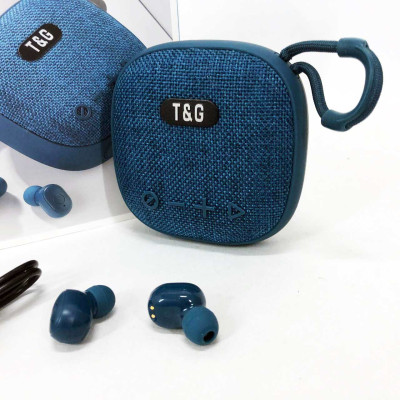 Колонка-Bluetooth із навушниками TG813. Колір: синій Колонка-Bluetooth із навушниками TG813. Колір: синій