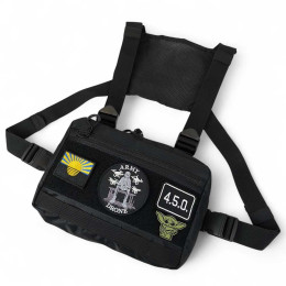 Нагрудна сумка для патчів і шевронів | 5 кишень | MOLLE , чоловіча сумка тактична