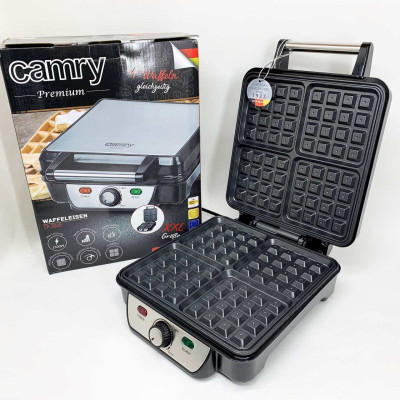 Вафельниця електрична Camry CR 3025 1500Вт для бельгійських віденських вафель з терморегулятором 4 форми 