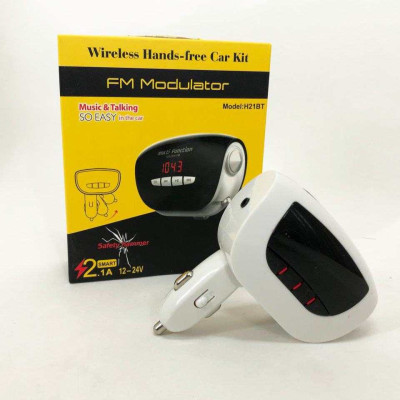 Автомобільний Трансмітер FM модулятор MOD, Usb трансмітер, FM модулятор з акумулятором. H21 BT Автомобільний Трансмітер FM модулятор MOD, Usb трансмітер, FM модулятор з акумулятором. H21 BT