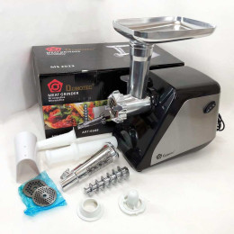 Електрична м'ясорубка соковитискач DOMOTEC MS-2023 2800 Вт, томати з насадками, м'ясорубка для м'яса