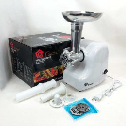 Кухонна електрична м'ясорубка Domotec MS-2017 із реверсом 2500Вт, м'ясорубка для м'яса White
