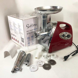 Електром'ясорубка Suntera SMG-5420R 1800 Вт, електром'ясорубка соковитискач для томатів, м'ясорубка для дому