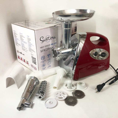 Електром'ясорубка Suntera SMG-5420R 1800 Вт, електром'ясорубка соковитискач для томатів, м'ясорубка для дому Електром'ясорубка Suntera SMG-5420R 1800 Вт, електром'ясорубка соковитискач для томатів, м'ясорубка для дому
