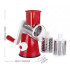 Овочерізка мультислайсер Tabletop Drum Grater Kitchen Master Терка для овочів та фруктів 3 насадки. Колір: червоний Овочерізка мультислайсер Tabletop Drum Grater Kitchen Master Терка для овочів та фруктів 3 насадки. Колір: червоний