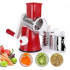 Овочерізка мультислайсер Tabletop Drum Grater Kitchen Master Терка для овочів та фруктів 3 насадки. Колір: червоний Овочерізка мультислайсер Tabletop Drum Grater Kitchen Master Терка для овочів та фруктів 3 насадки. Колір: червоний