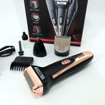 Тример універсальний GEMEI GM-598, професійна електробритва, бритва для бороди. Колір: золотий Тример універсальний GEMEI GM-598, професійна електробритва, бритва для бороди. Колір: золотий