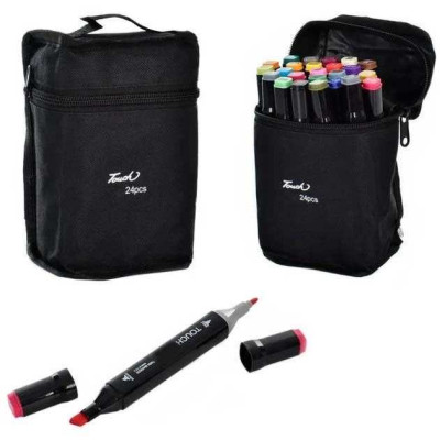 Набір скетч маркерів для малювання Touch 24 шт/уп. двосторонні професійні фломастери для художників 