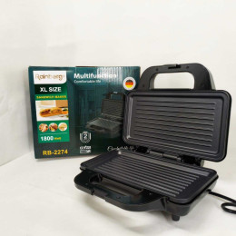 Притискний контактний електричний домашній гриль Rainberg RB-2274 з антипригарним покриттям 1800Вт