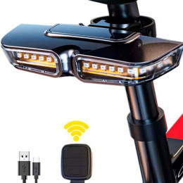 Задній габаритний велоліхтар із поворотами XA-817, дистанційний пульт, Стоп-сигнал на раму велосипеда Задній габаритний велоліхтар із поворотами XA-817, дистанційний пульт, Стоп-сигнал на раму велосипеда