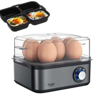 Яйцеварка на 8 яєць 800 Вт Adler AD 4486 Gun Metal Яйцеварка на 8 яєць 800 Вт Adler AD 4486 Gun Metal